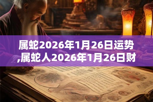 属蛇2026年1月26日运势,属蛇人2026年1月26日财运,生肖蛇2026年1月26日运势 属蛇2026年1月26日运势,属蛇人2026年1月26日财运,生肖蛇2026年1月26日运势