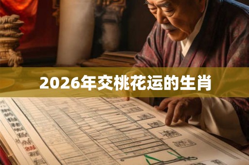 2026年交桃花运的生肖