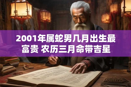 2001年属蛇男几月出生最富贵 农历三月命带吉星