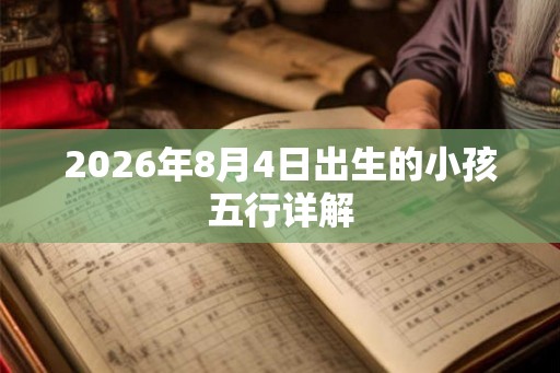 2026年8月4日出生的小孩五行详解