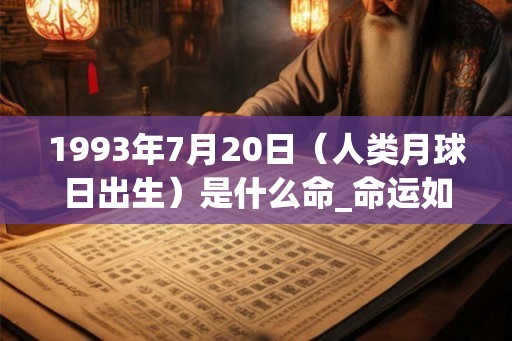 1993年7月20日（人类月球日出生）是什么命_命运如何