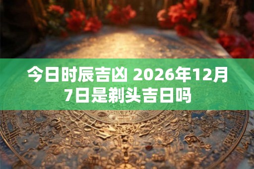 今日时辰吉凶 2026年12月7日是剃头吉日吗