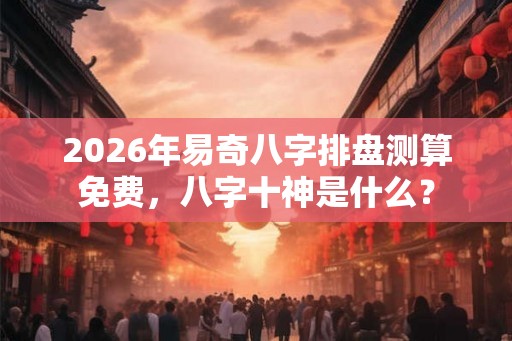 2026年易奇八字排盘测算免费，八字十神是什么？