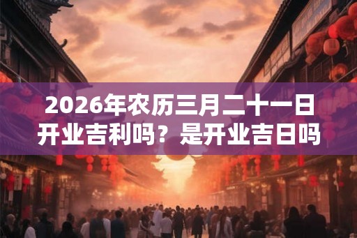 2026年农历三月二十一日开业吉利吗？是开业吉日吗？