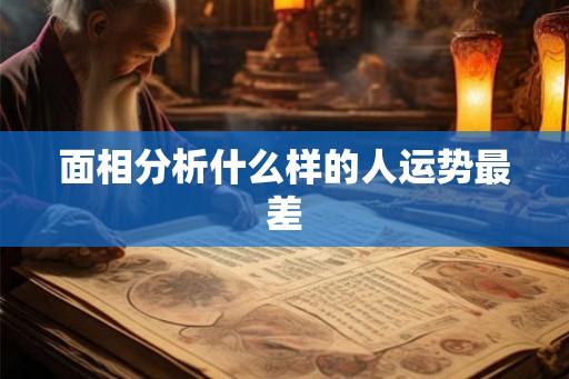 面相分析什么样的人运势最差