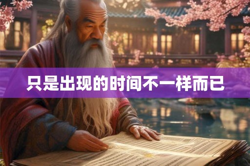 只是出现的时间不一样而已 只是出现的时间不一样而已