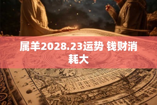 属羊2028.23运势 钱财消耗大