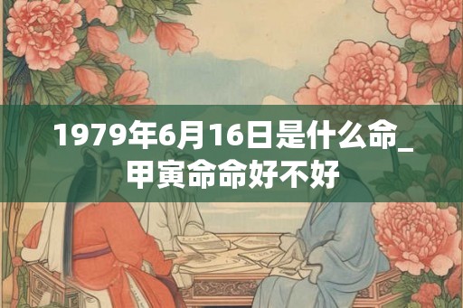 1979年6月16日是什么命_甲寅命命好不好