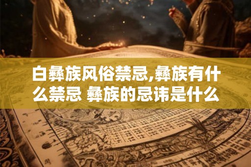 白彝族风俗禁忌,彝族有什么禁忌 彝族的忌讳是什么