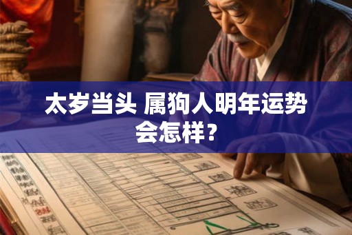 太岁当头 属狗人明年运势会怎样？