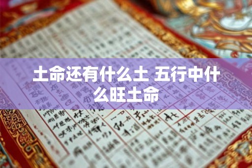 土命还有什么土 五行中什么旺土命