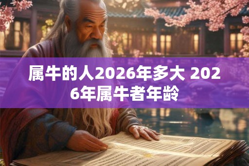 属牛的人2026年多大 2026年属牛者年龄