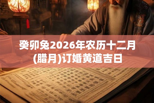 癸卯兔2026年农历十二月(腊月)订婚黄道吉日