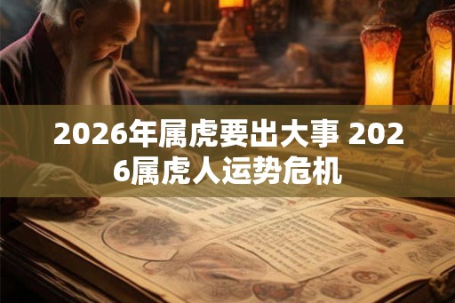2026年属虎要出大事 2026属虎人运势危机