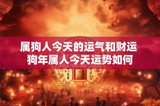 属狗人今天的运气和财运 狗年属人今天运势如何