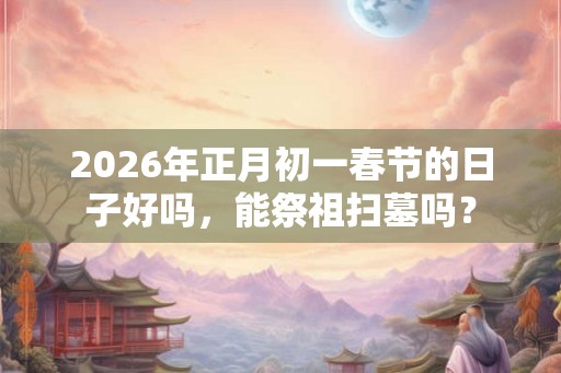 2026年正月初一春节的日子好吗，能祭祖扫墓吗？