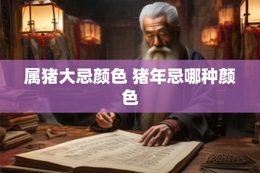属猪大忌颜色 猪年忌哪种颜色
