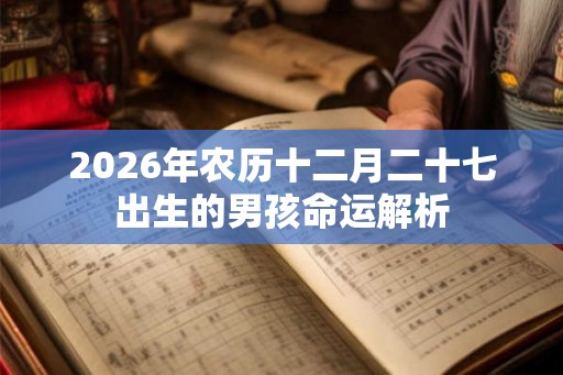2026年农历十二月二十七出生的男孩命运解析