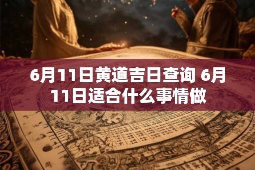 6月11日黄道吉日查询 6月11日适合什么事情做