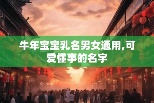 牛年宝宝乳名男女通用,可爱懂事的名字