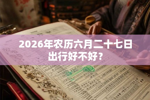 2026年农历六月二十七日出行好不好？