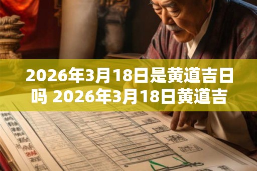 2026年3月18日是黄道吉日吗 2026年3月18日黄道吉日
