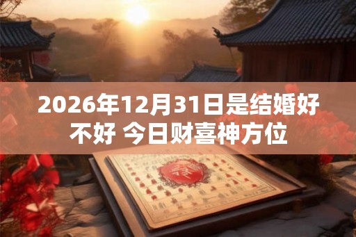 2026年12月31日是结婚好不好 今日财喜神方位
