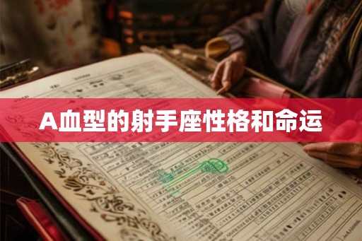 A血型的射手座性格和命运