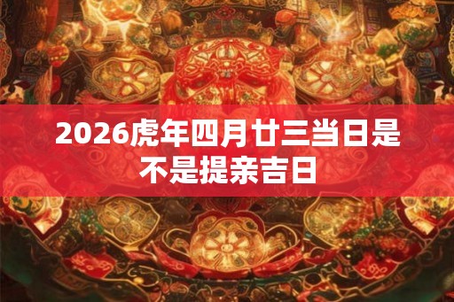 2026虎年四月廿三当日是不是提亲吉日