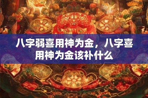 八字弱喜用神为金，八字喜用神为金该补什么