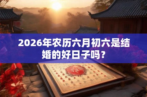 2026年农历六月初六是结婚的好日子吗？