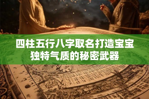 四柱五行八字取名打造宝宝独特气质的秘密武器