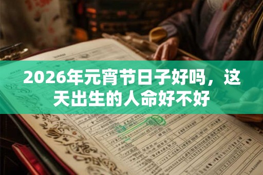 2026年元宵节日子好吗，这天出生的人命好不好