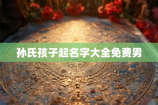 孙氏孩子起名字大全免费男