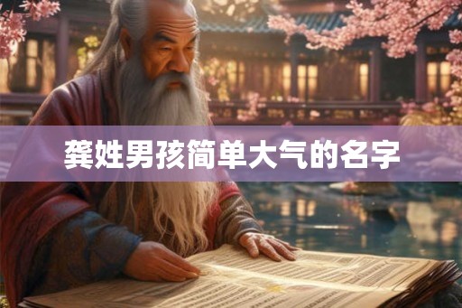 龚姓男孩简单大气的名字