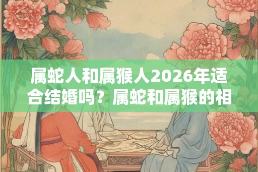属蛇人和属猴人2026年适合结婚吗？属蛇和属猴的相配吗？