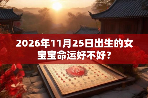 2026年11月25日出生的女宝宝命运好不好？