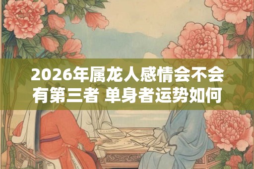 2026年属龙人感情会不会有第三者 单身者运势如何