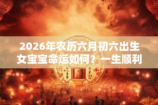 2026年农历六月初六出生女宝宝命运如何？一生顺利吗？