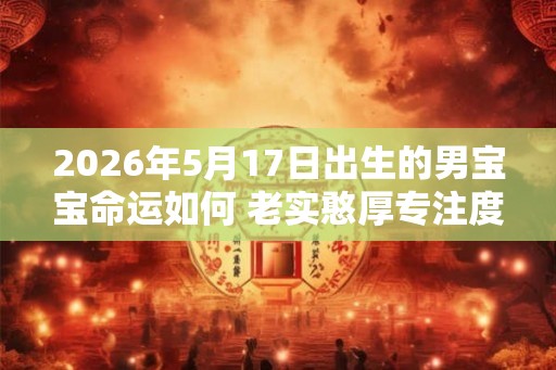 2026年5月17日出生的男宝宝命运如何 老实憨厚专注度不高