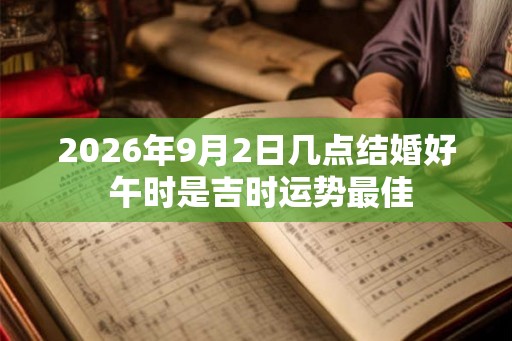 2026年9月2日几点结婚好 午时是吉时运势最佳