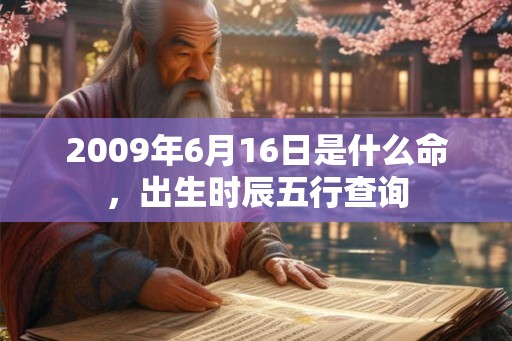 2009年6月16日是什么命，出生时辰五行查询