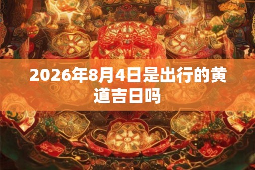 2026年8月4日是出行的黄道吉日吗 2026年8月4日是出行的黄道吉日吗