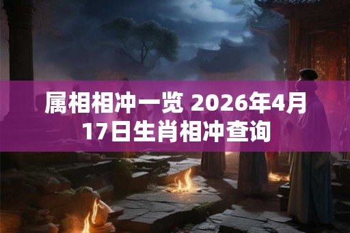 属相相冲一览 2026年4月17日生肖相冲查询 属相相冲一览 2026年4月17日生肖相冲查询