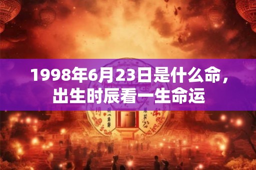 1998年6月23日是什么命,出生时辰看一生命运 1998年6月23日是什么命,出生时辰看一生命运