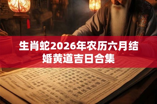 生肖蛇2026年农历六月结婚黄道吉日合集 生肖蛇2026年农历六月结婚黄道吉日合集