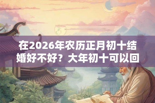 在2026年农历正月初十结婚好不好?大年初十可以回娘家吗? 在2026年农历正月初十结婚好不好?大年初十可以回娘家吗?