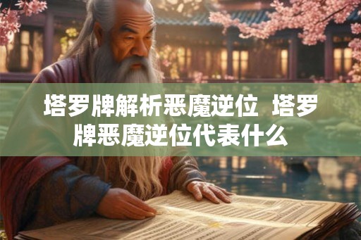 塔罗牌解析恶魔逆位  塔罗牌恶魔逆位代表什么