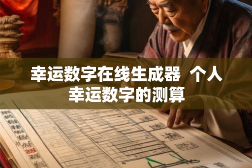 幸运数字在线生成器  个人幸运数字的测算