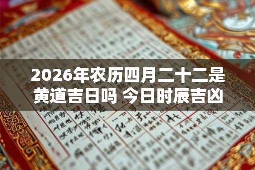 2026年农历四月二十二是黄道吉日吗 今日时辰吉凶